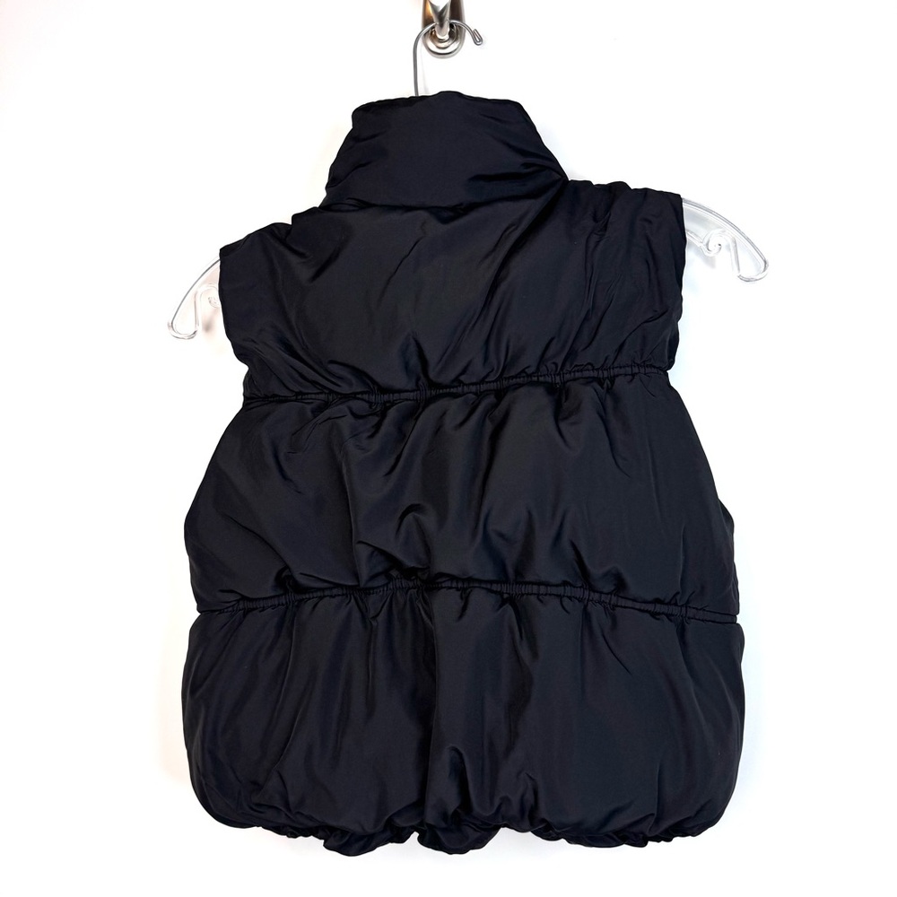 RSQ Black Puffer Vest Jacket Women’s Size XS Cinched Cropped - Picture 3 of 13